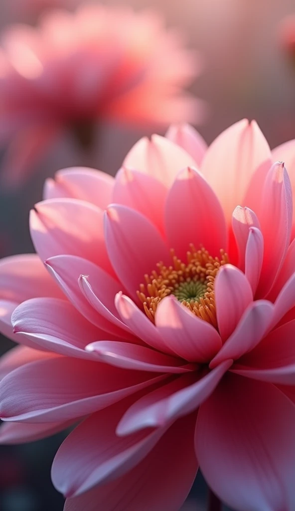 Create a 4k photorealistic wallpaper for android smartphone on floral macro photography with a beautiful background