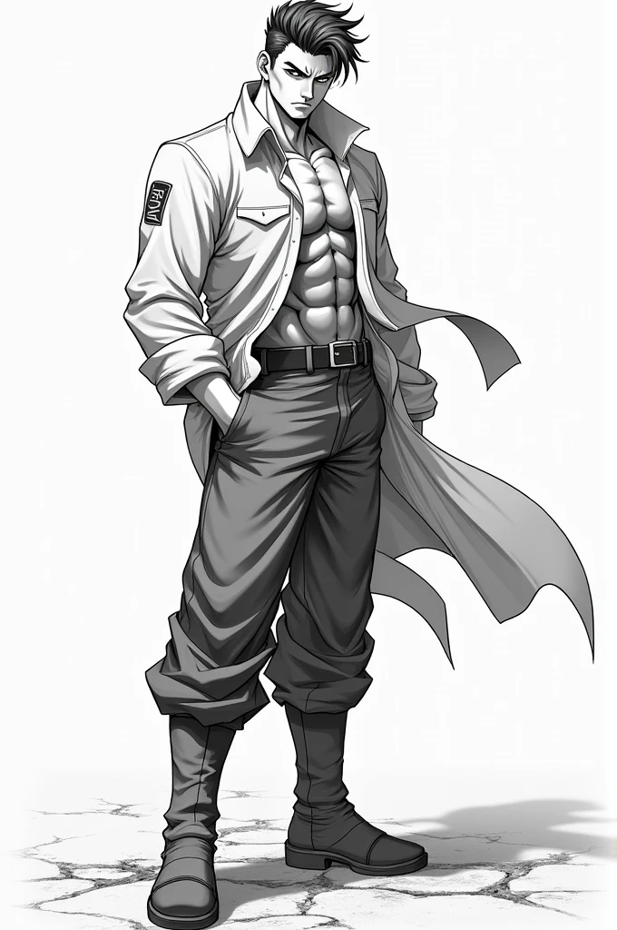 Sketch of an anime character to draw, masculine