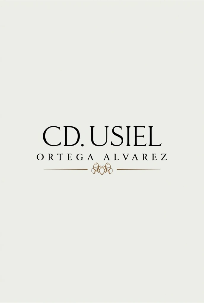 I want a background that says COMPREHENSIVE DENTAL CARE CD. USIEL ORTEGA ALVAREZ, that has a bottom for dentures, that looks formal and elegant.
