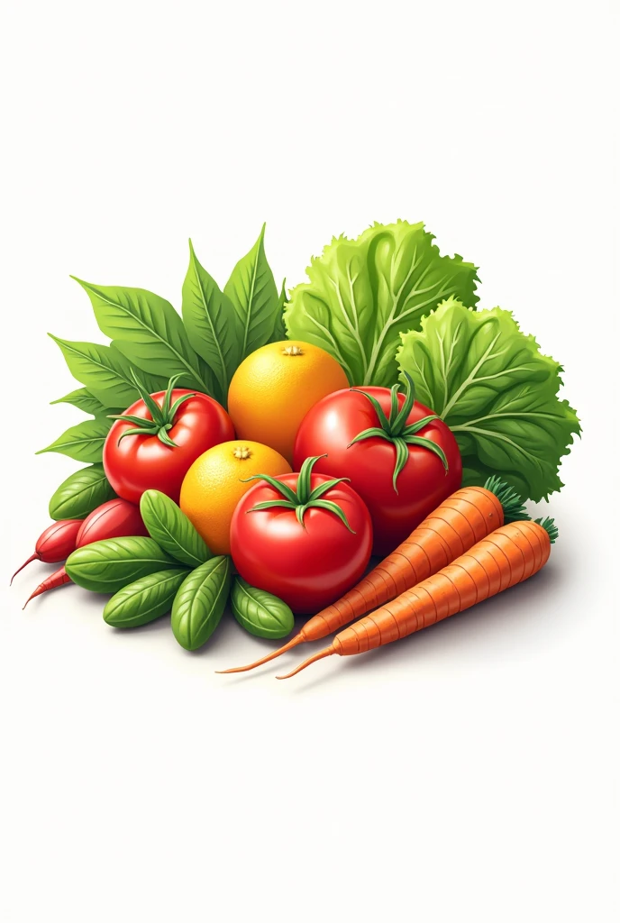 Food logo, fruits and vegetables
