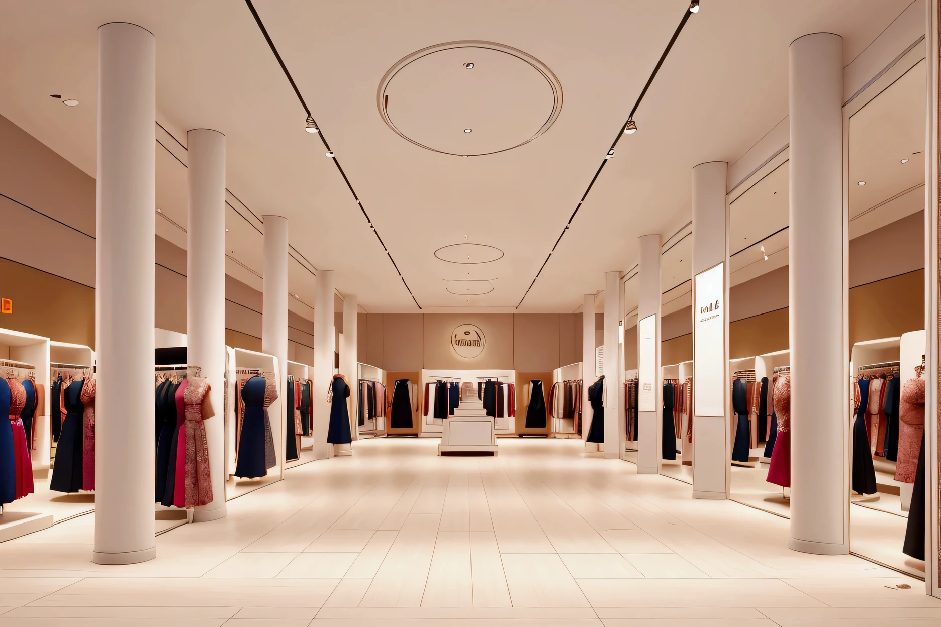 long everyday dress store, no people inside, no person inside, only the store