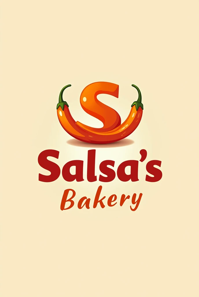 A logo for my bakery "Salsa's" with orange colors