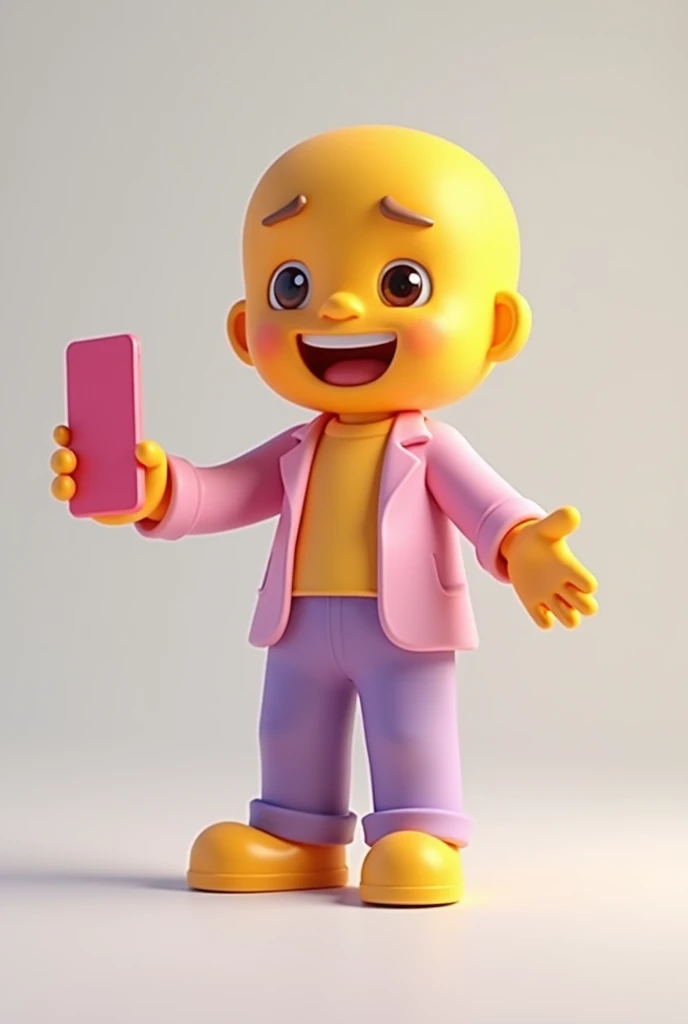 شخص مثل الإيموجي هذا 🙂بالضبط بيده تلفون 