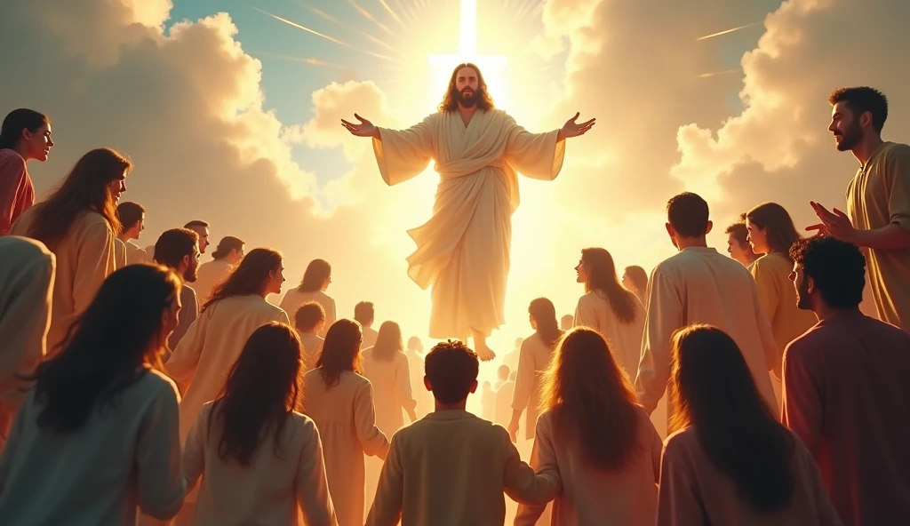 people being caught up to jesus in heaven