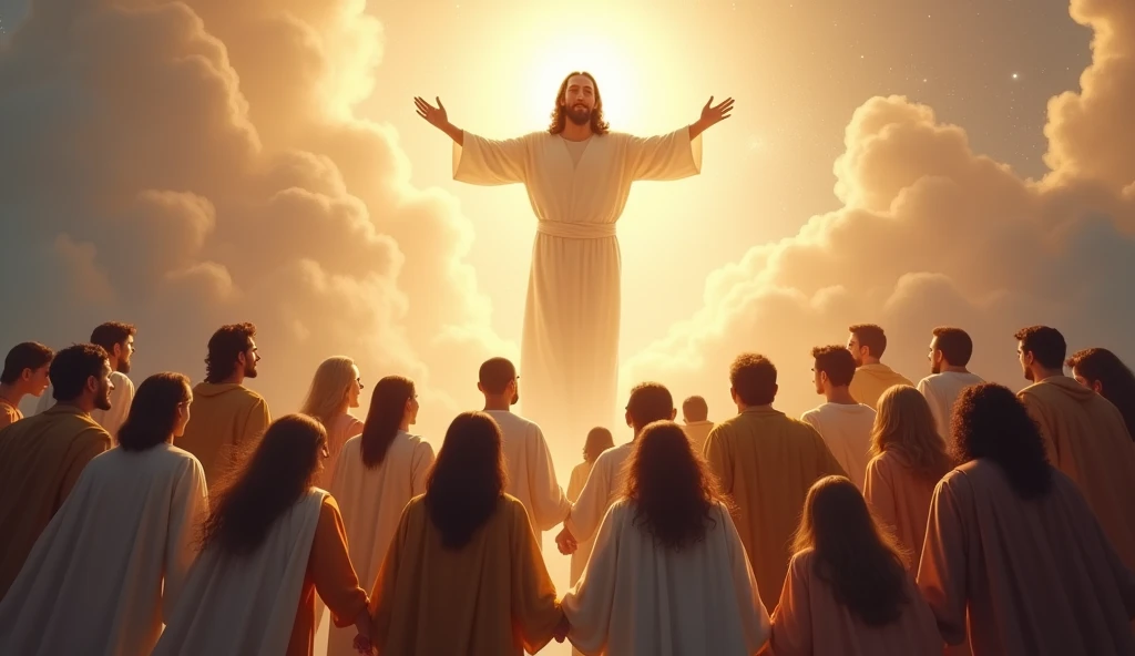 people being caught up to jesus in heaven