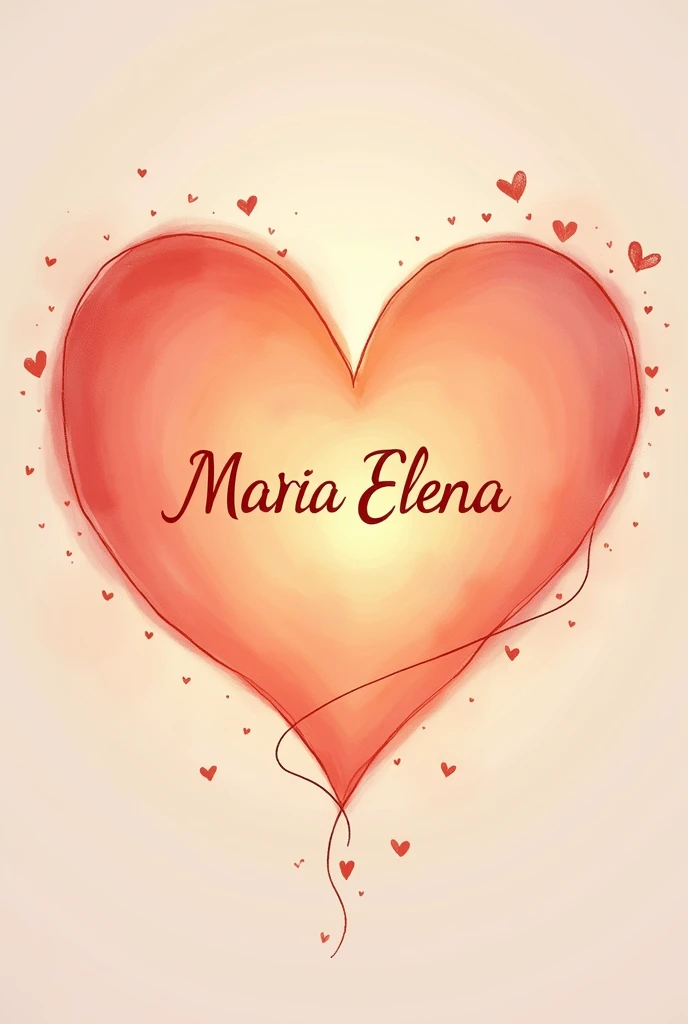 Create a heart with a name "Maria Elena" in the center of this