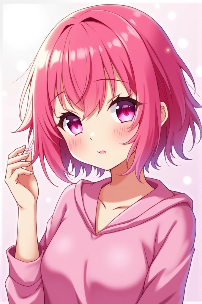 Anime pfp named chikunxt for discord in pink colour