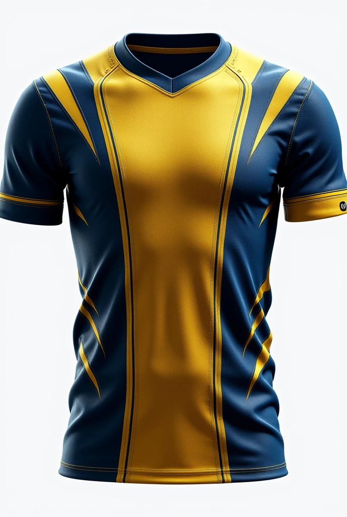 Create a jersey  in standard looking and design in good shape something look like Wolverine design 