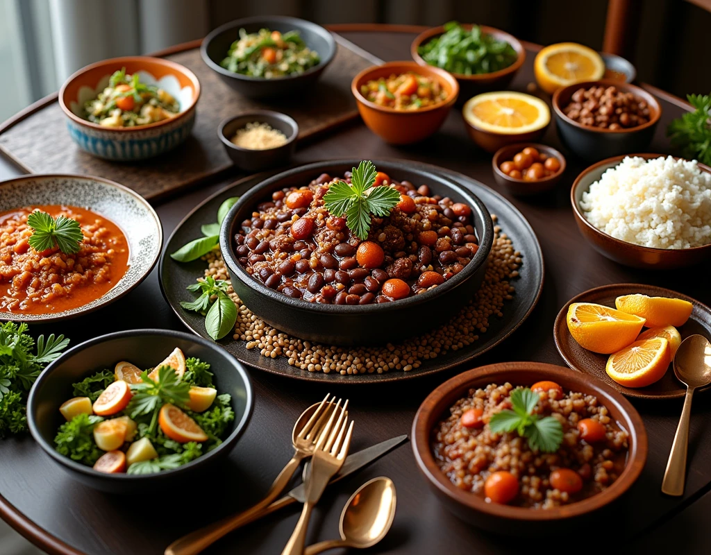 Create a feijoada table without people 