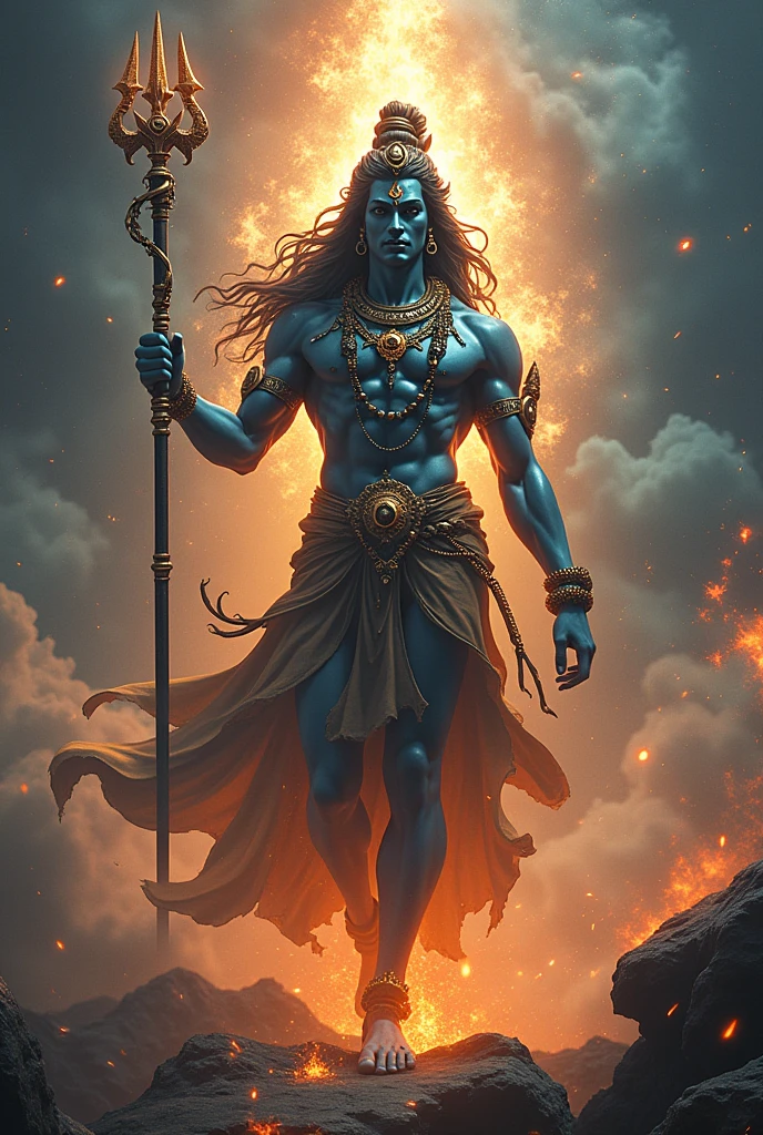 Lord Shiva bringing a human being back to life