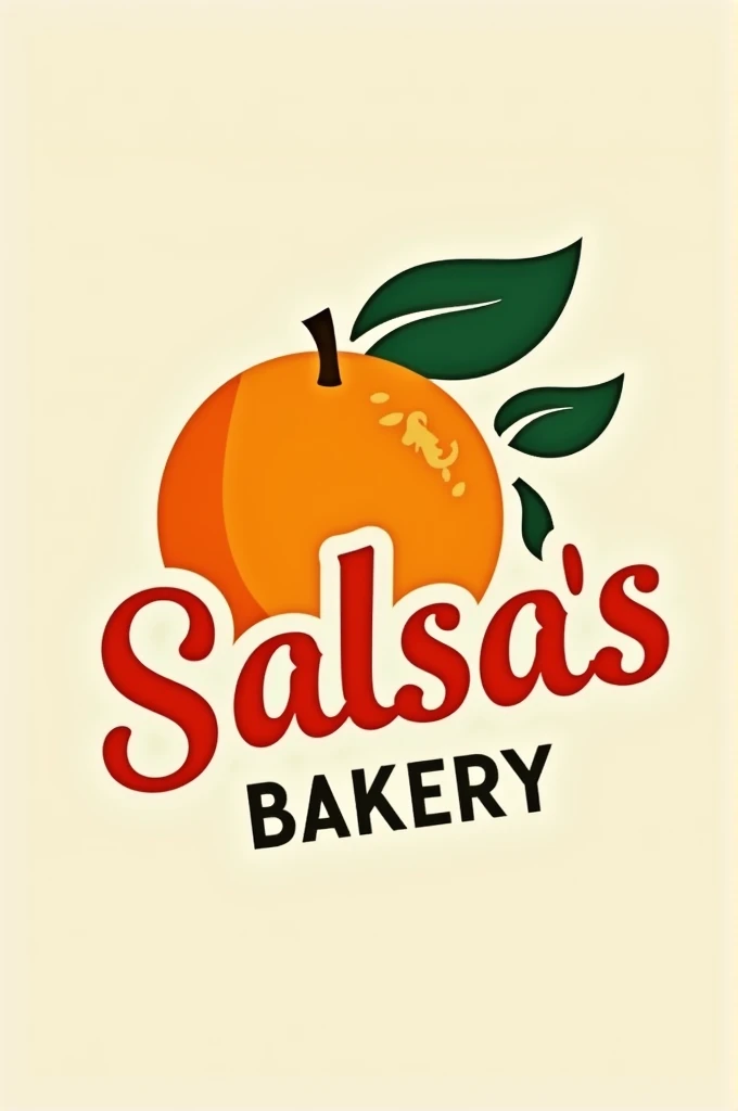 A logo for Salsa's bakery featuring orange