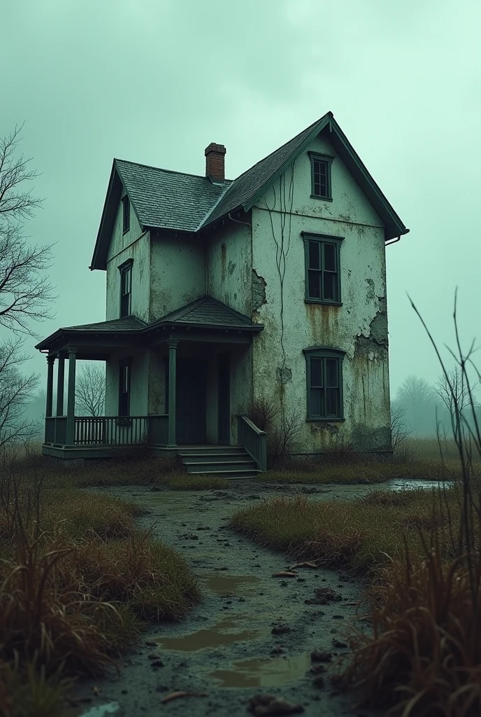 House damaged by rain