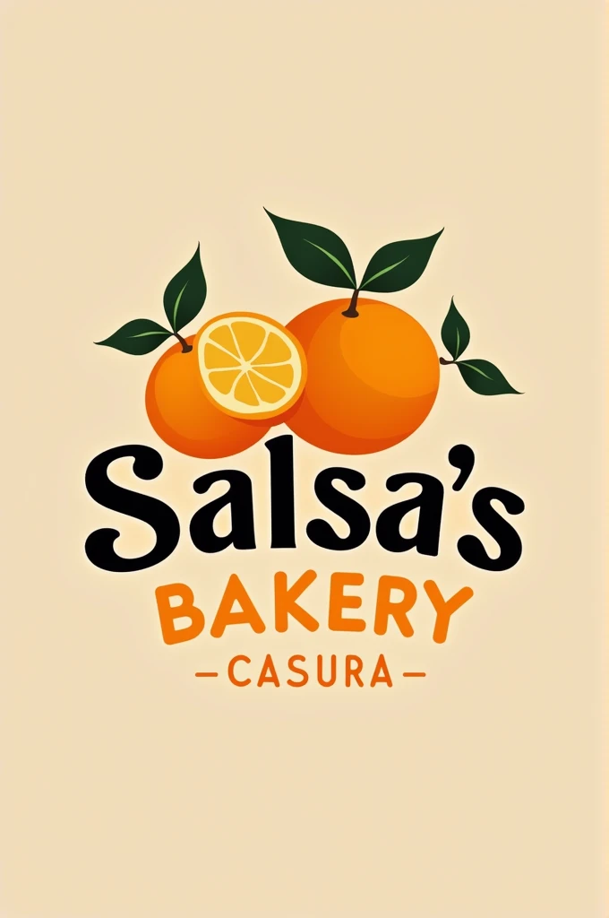 A logo for a bakery "Salsa's" with orange