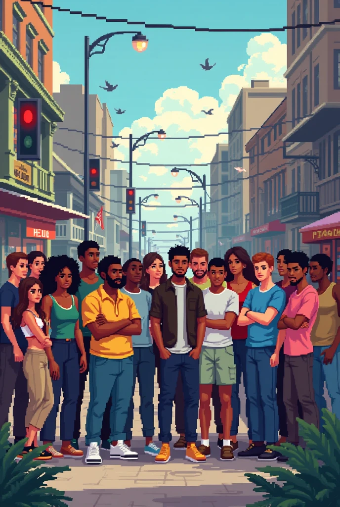 create a group of people in Pixel