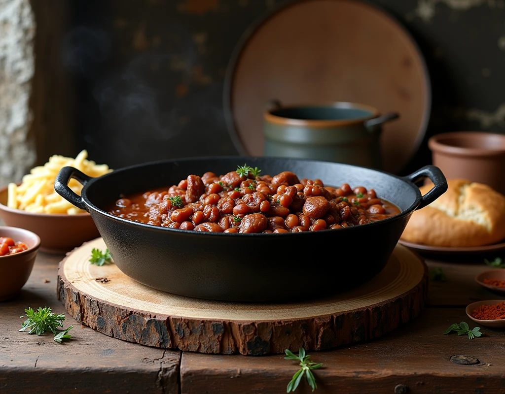 Create a poor man&#39;s feijoada table (and put the feijoada in a pan) mude dnv