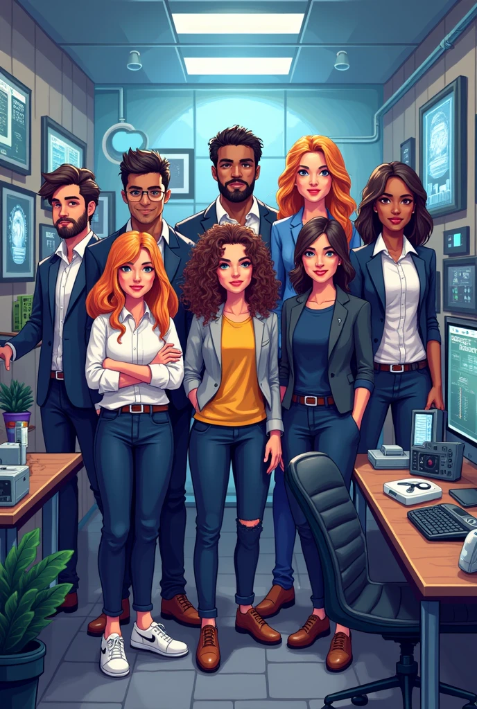 create a group of people within a company in Pixel