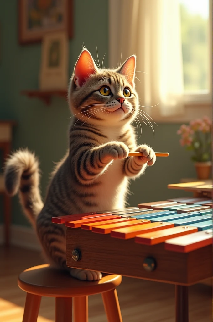 Make a cat with a marimba