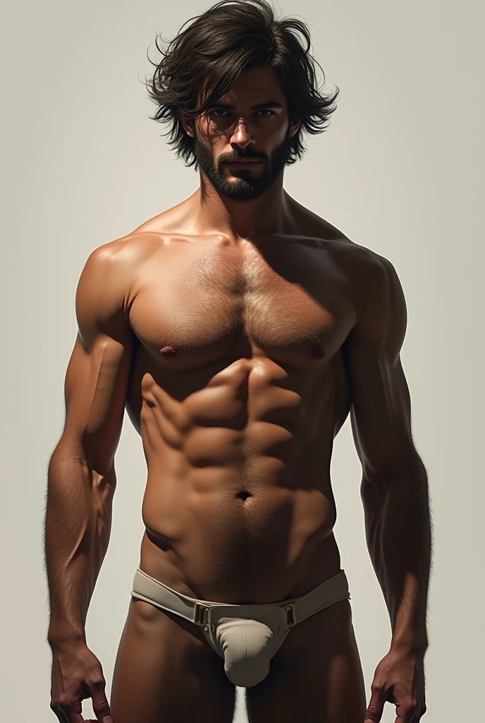 Naked front man with long penis without boxers
