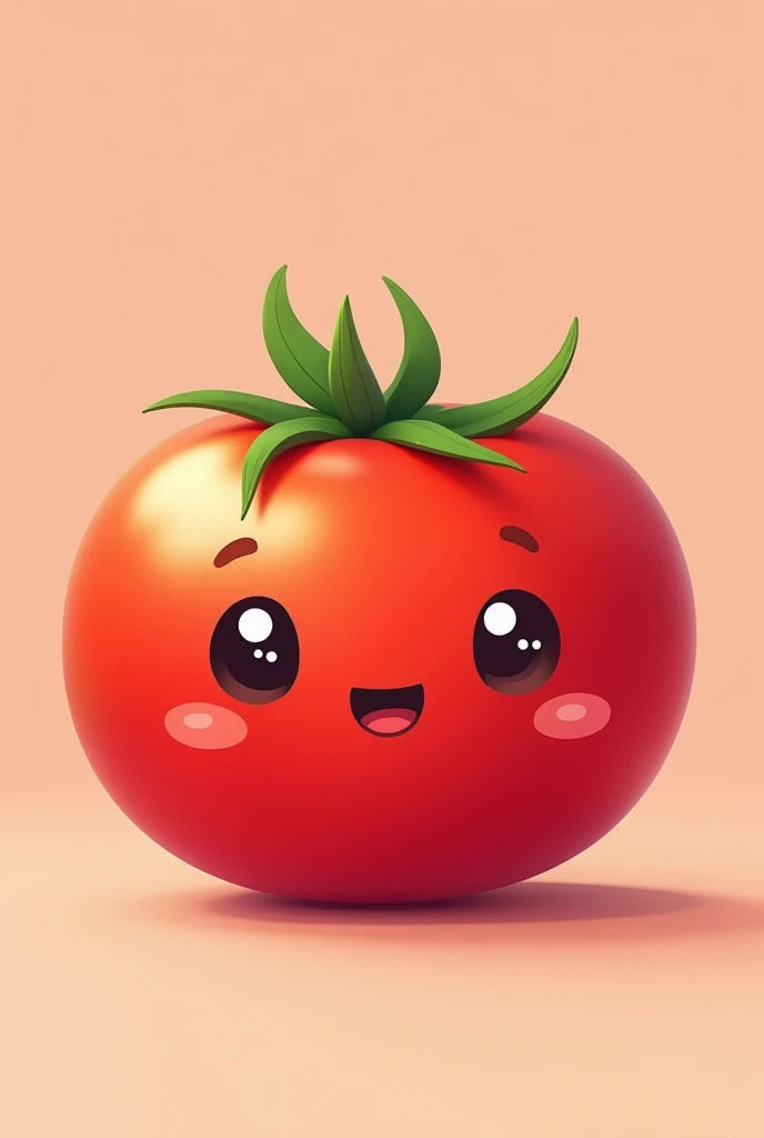 a cute animated tomato in kawaii style