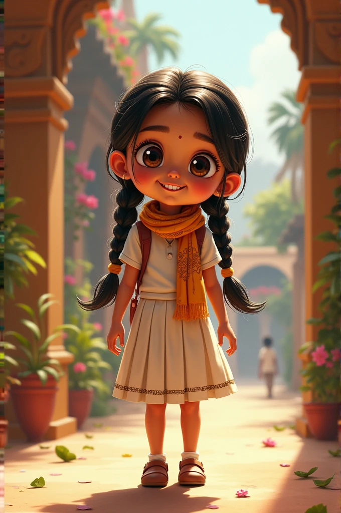 A cute Indian schoolgirl