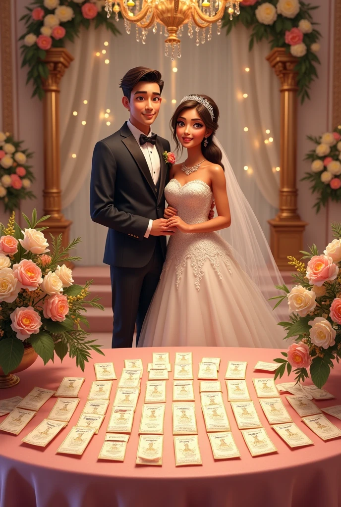 Pablo and Larissa wedding raffle with 250 numbers