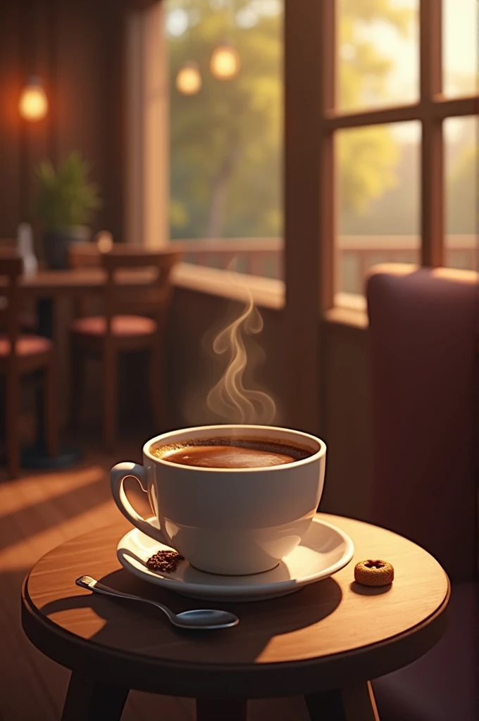 Cup of coffee in a restaurant