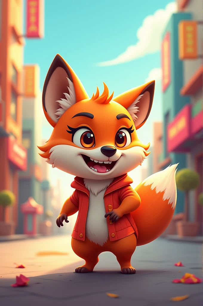 Design an advertising animal cartoon 