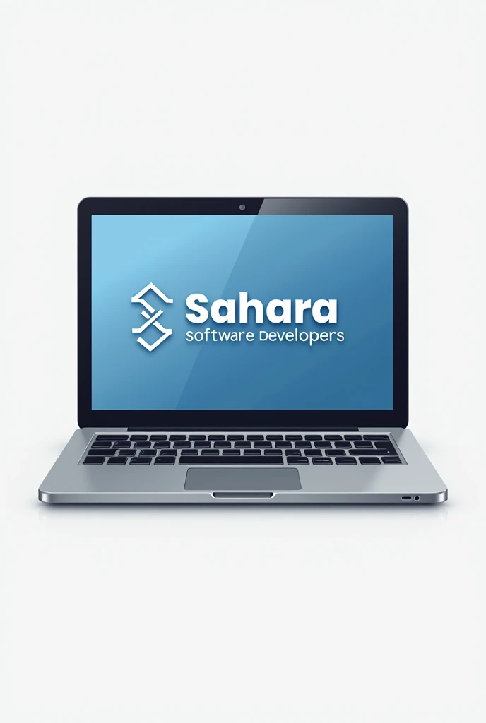 Create a logo for SAHARA software developers logo should be inside a laptop screen and in laptop screen