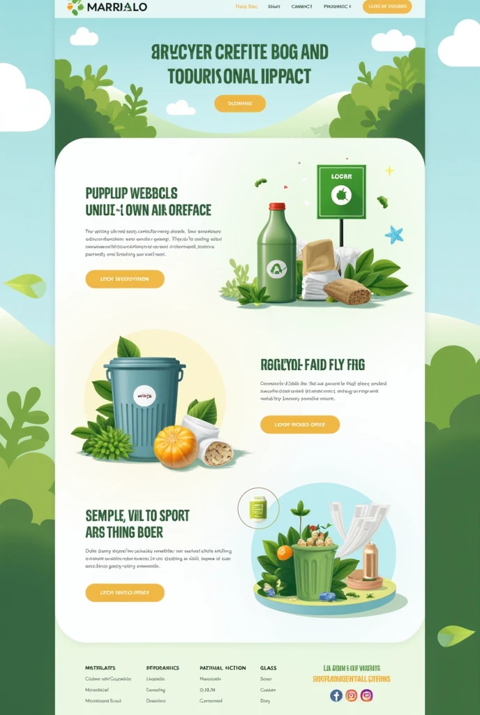 I want an interface for a recycling application for presentation