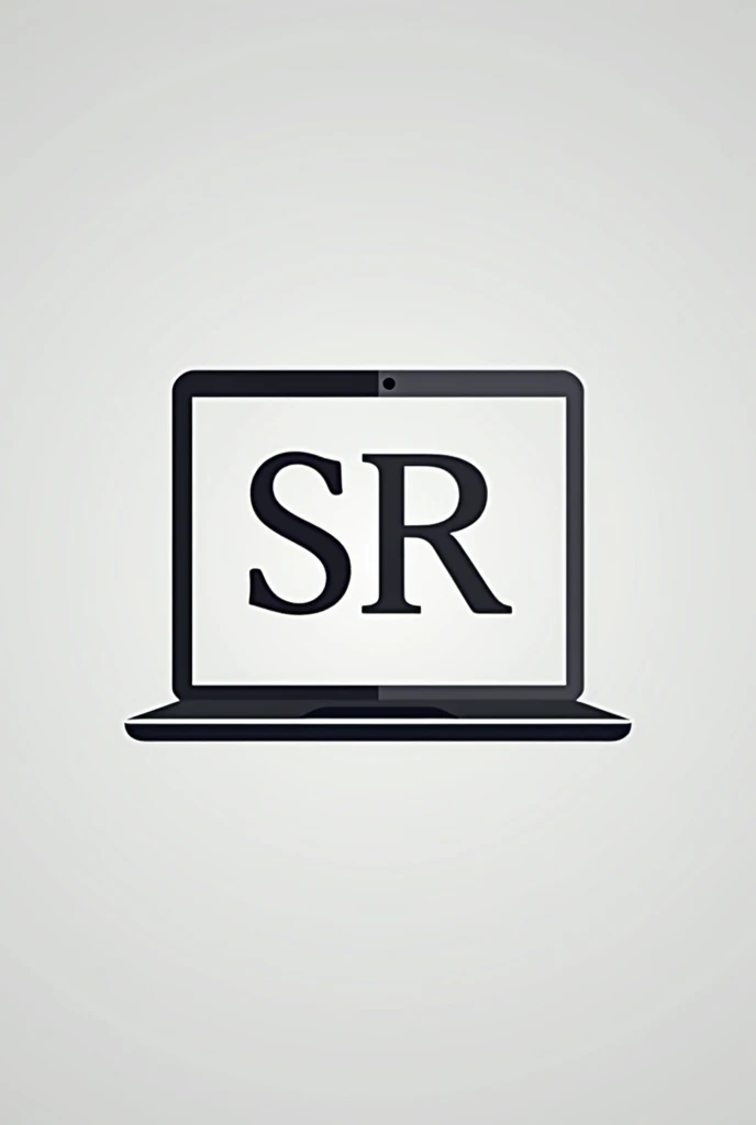 Create a logo for SAHARA software developers logo should be inside a laptop screen, SR letters should be present beside the name