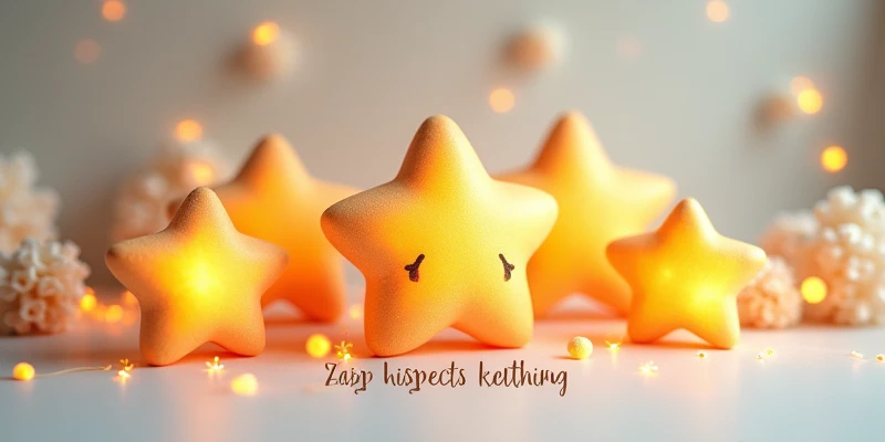 3D Stars with SiverLining Project name below cute, pig