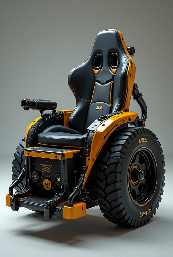 A toilet gaming wheelchair from Caterpillar 