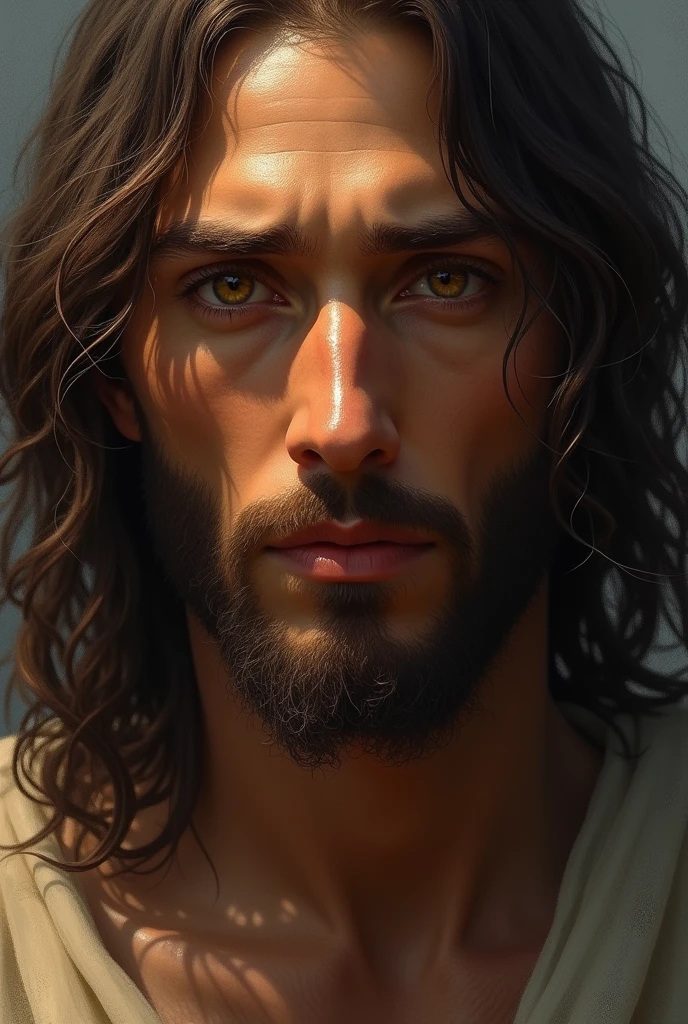 Jesus Christ looking eye to eye