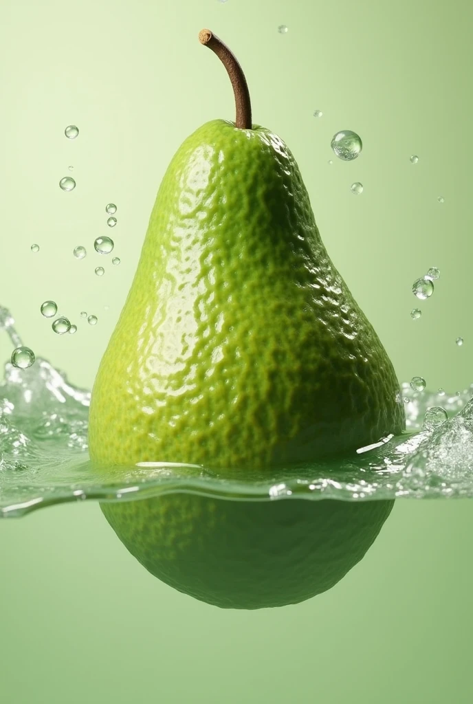 Realistic avocado in shampoo called palhealth in Spanish