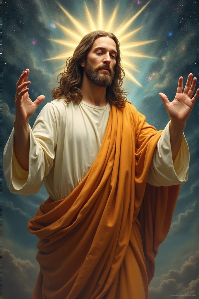 Jesus as a creator long hair