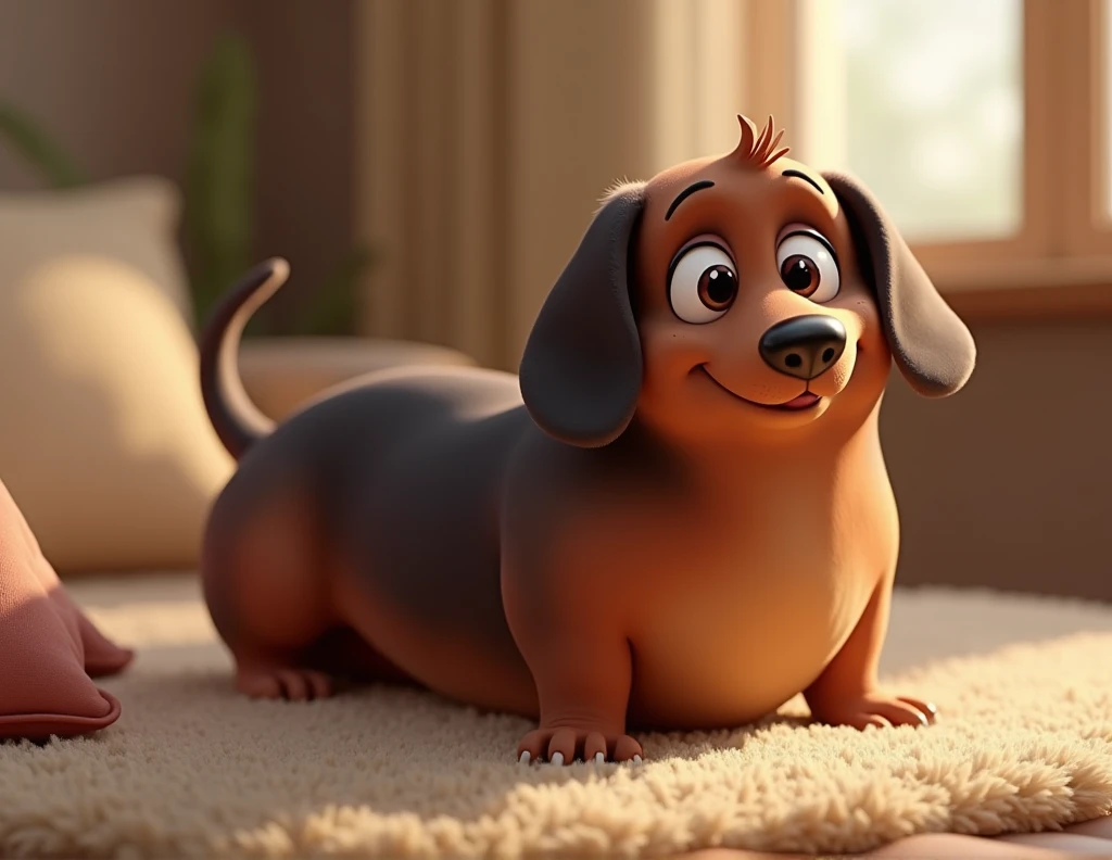 create a fat dachshund