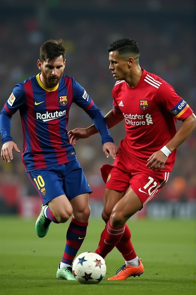 It depicts Leonel Messi having sex with Cristiano Ronaldo xd