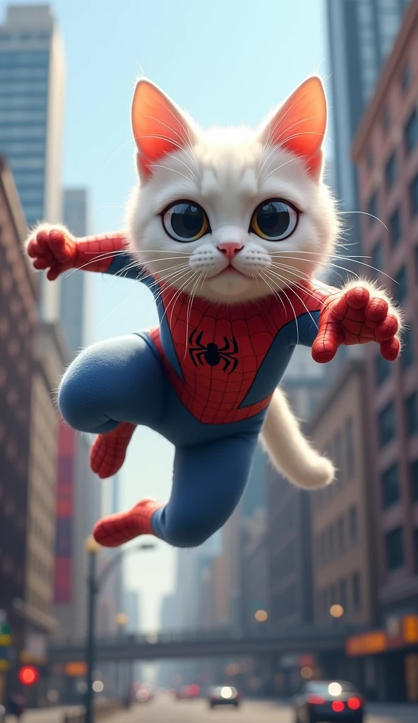 White cat version of Spiderman