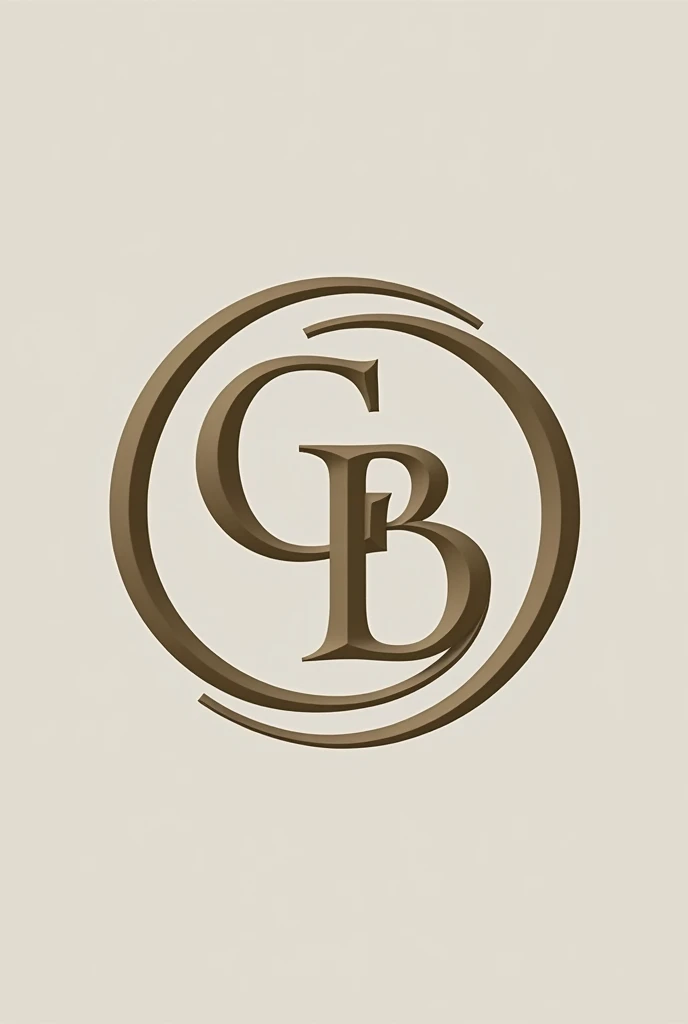 A monogram with the initial GB inside a circle, that the GB is intertwined 
