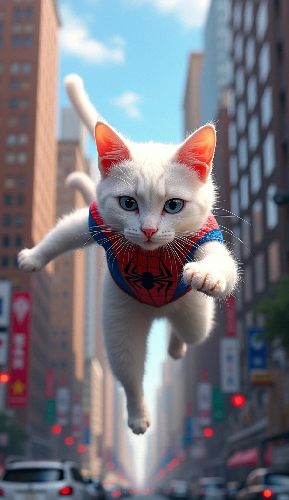 White cat version of Spiderman