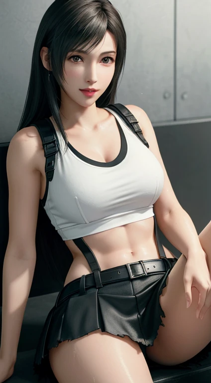 (Highest quality, masterpiece: 1.1), (Realistic: 1.3), break (((FF7,Tifa_Lockhart))),(Tifa_Lockhart and monsters),Lying on the sofa, ,(,Wet:1.2,night:1.1,handcuffs:1.3,Constraints:1.2,Lock),(Face Focus:1.1), break (((FF7,Tifa_Lockhart))),(Light brown hair, Large Breasts: 1.2),(Tifa_Lockhart uniform:1.3, suspenders, Low rise, mini skirt, Tank top,Torn uniform:1.3,torn Tank top:1.3),wear:1.5, break (((FF7,Tifa_Lockhart))),(Shiny, oily skin: 1.1),(Hordes of monsters:1.3),(Lots of monsters:1.2), ((stringy viscous liquid)),Wet hair, About 1,Sensual, look at me:1.2, (Body sweating:1.3)