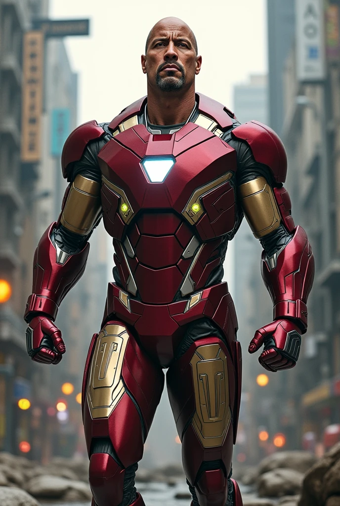 Rock Johnson 
as iron man 

