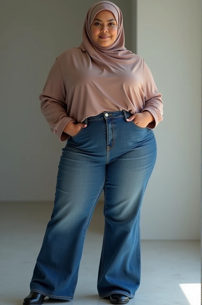 Hijabi wearing flares big ass