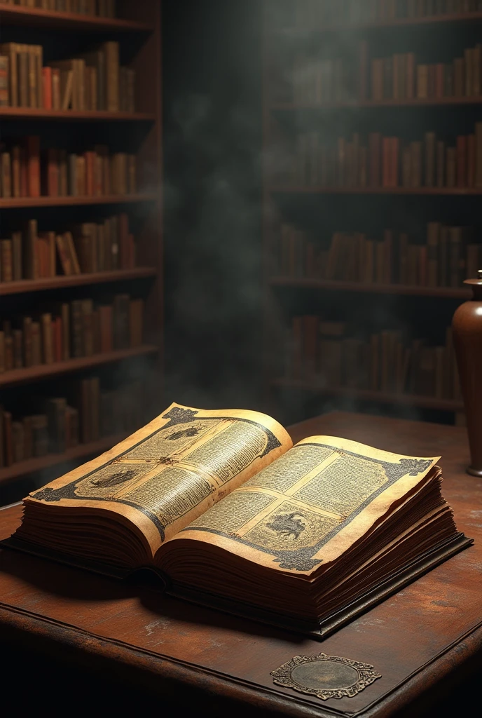 Image of an old Almeida Bible in an old library 