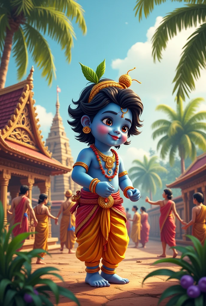 Krishna Janmashtami festival background kerala 