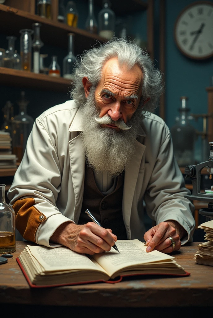 bearded old scientist