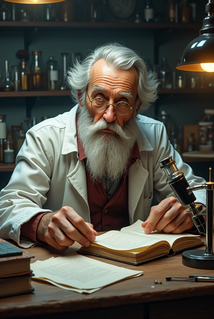 bearded old scientist