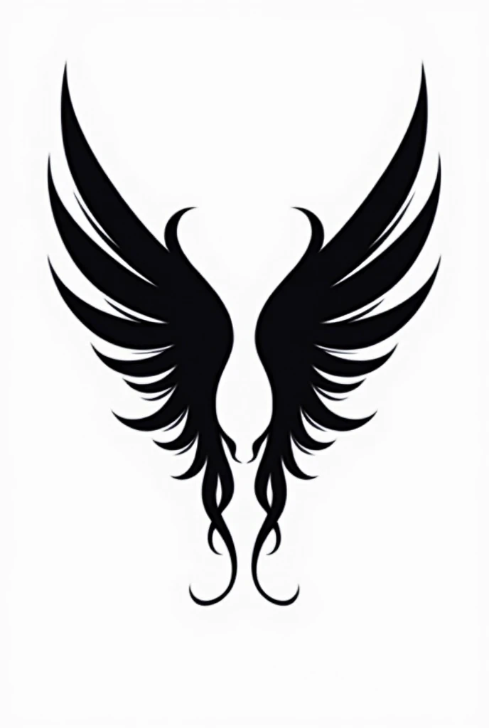 Create a team logo called winxs black and white with fairy wings