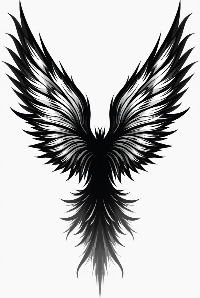 Create a team logo called winxs black and white with fairy wings