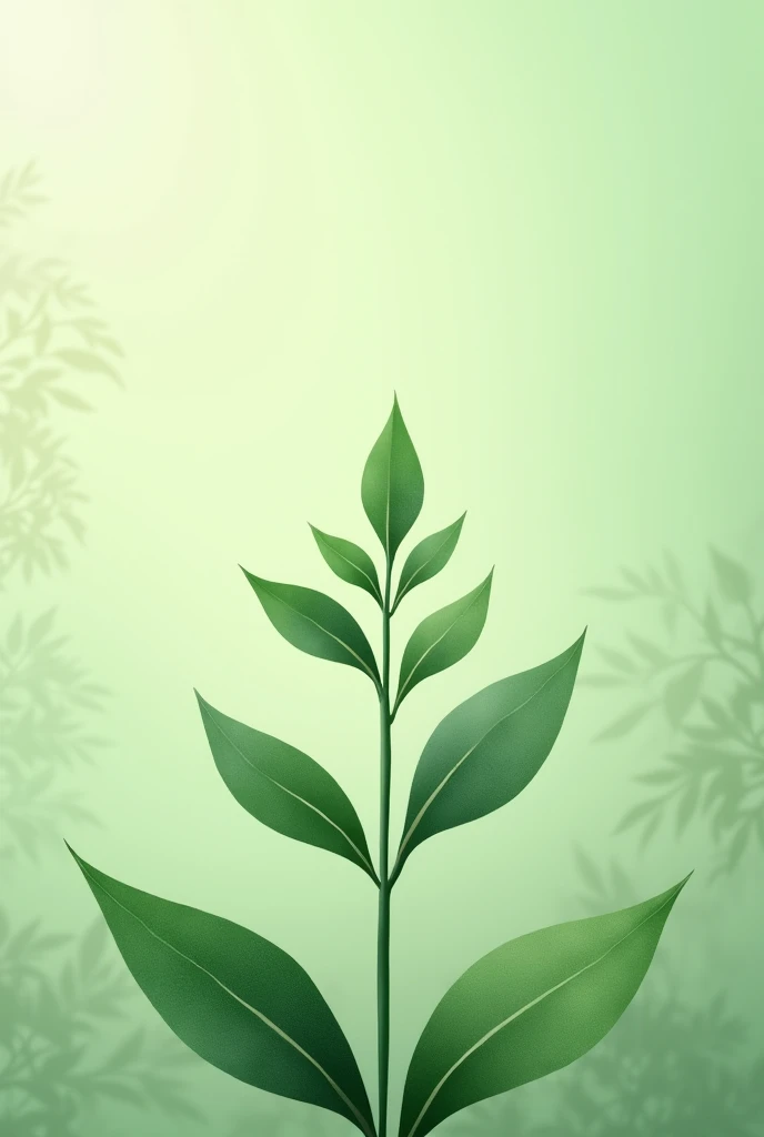  a plant logo with a soft green background
